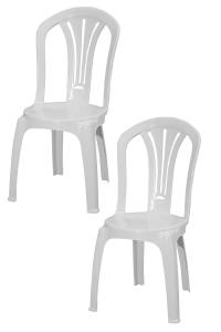 2 Adet Foglia Plastik Beyaz Sandalye - GF193-2