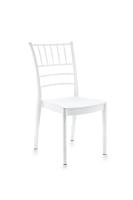 4 Adet Estate Beyaz Plastik Klasik Sandalye - 2526-4W